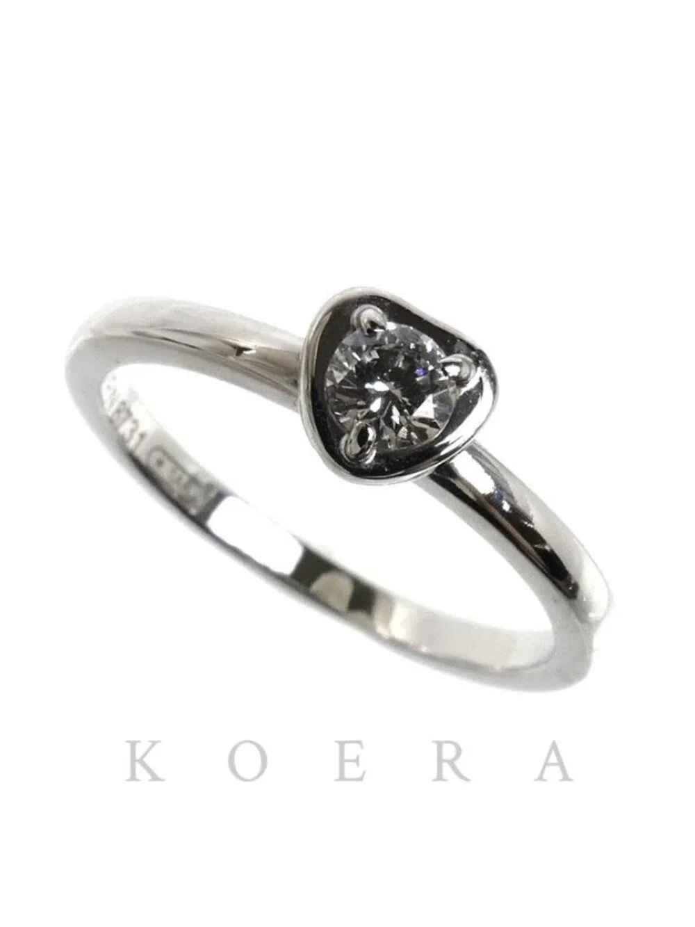 Cartier 18k White Gold Diamants Legers de Cartier Heart Diamond Ring